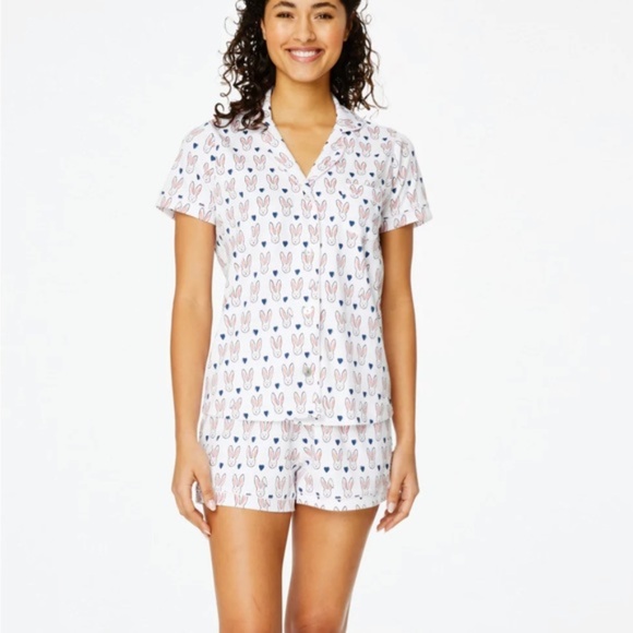 Roberta Roller Rabbit Bunnies Polo Pajamas M 12 Days of Christmas NWT - Picture 3 of 4